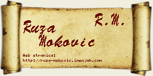 Ruža Moković vizit kartica
